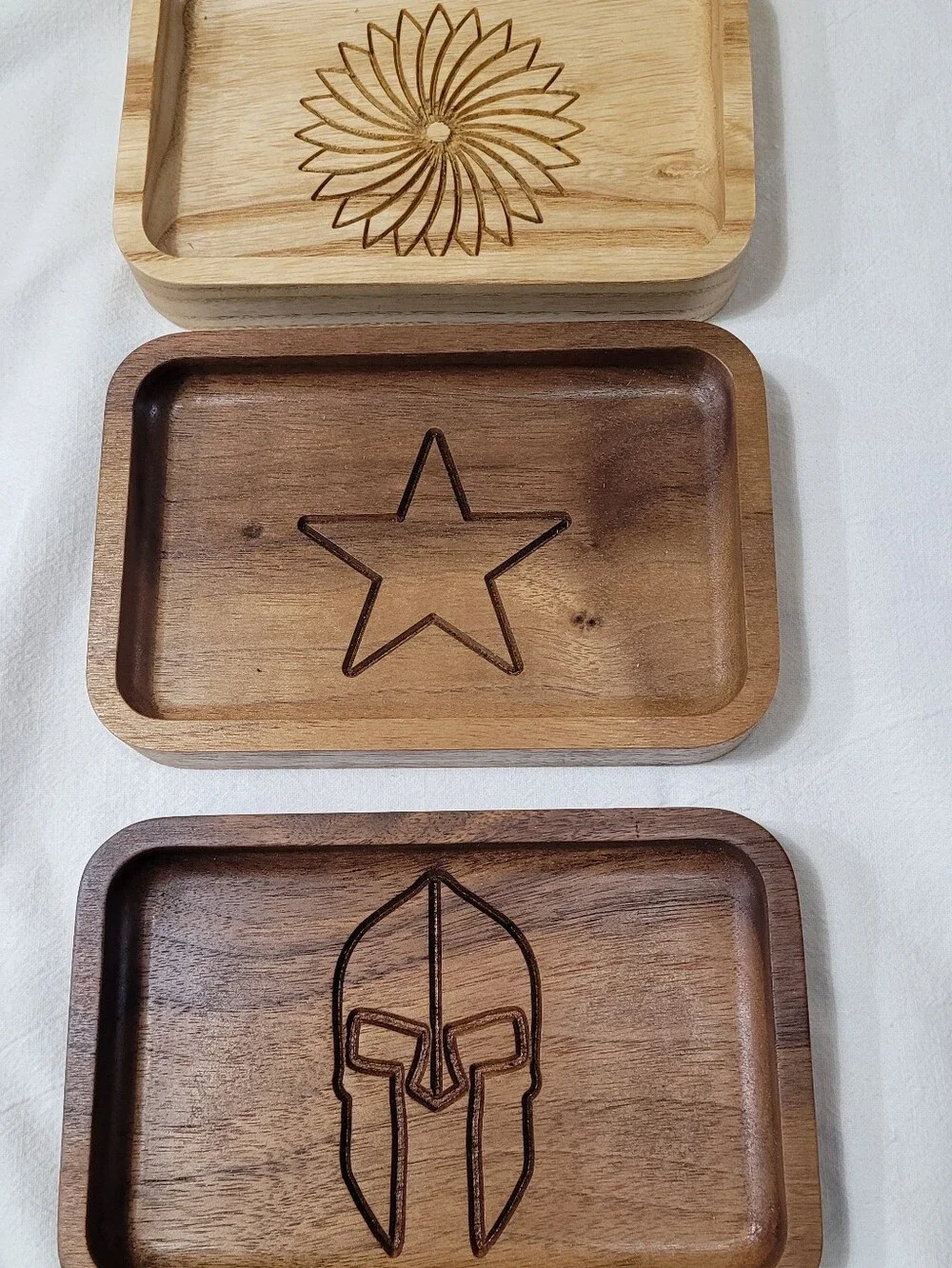 Handmade tall wooden jewelry